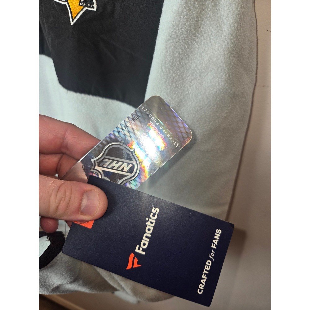 Fanatics Pittsburgh Penguins Mens GIconic‎ Polar Fleece Snap Qtr Zip Pullover - Picture 4 of 7